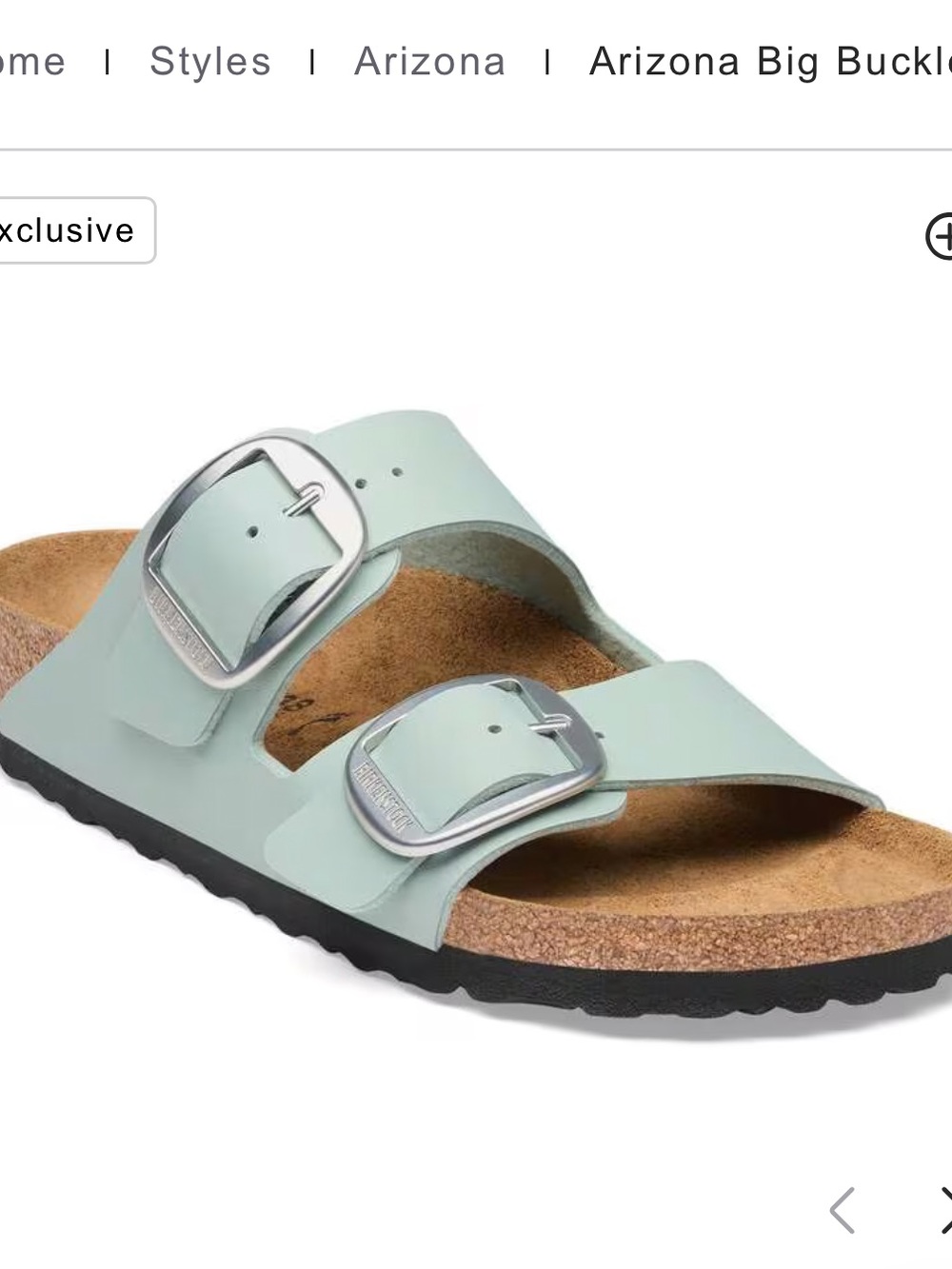 Birkenstock Arizona Big Buckle sandals size 39 Women's pure sage blue